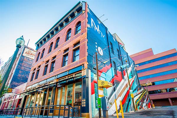 NATIV Hotel's urban setting in Denver.